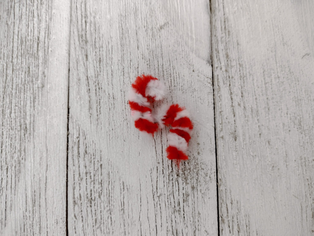 candy canes made from chenille stems