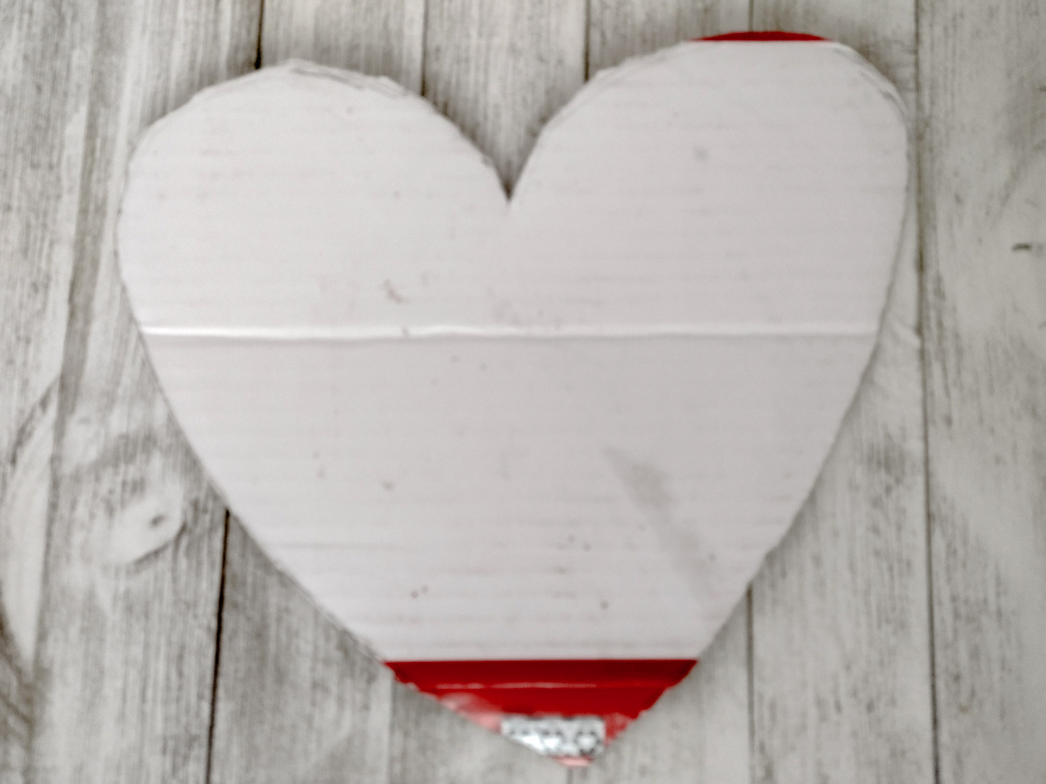 heart shaped card board cut out