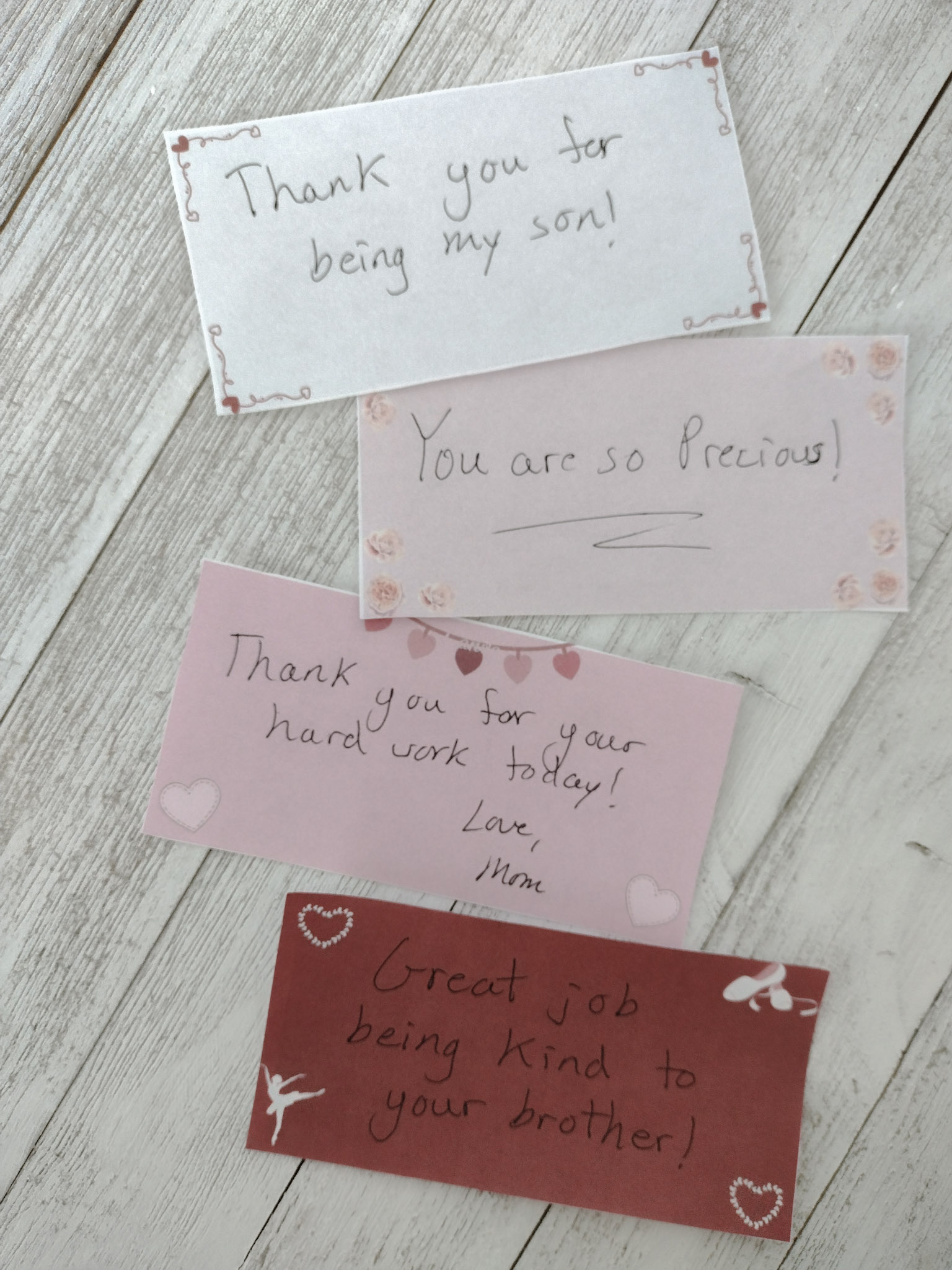 Valentines day cards with love messages on them