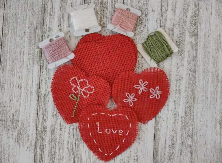 Cutest Embroidered Valentine Heart Gift Ideas & Tutorials 4 Homeschoolers